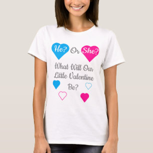 Little Valentine Valentine's Day Gender Reveal T-Shirt