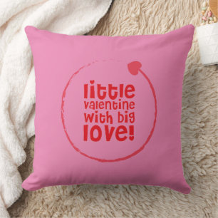 Little Valentine With Big Love Baby Bib Throw Pillow
