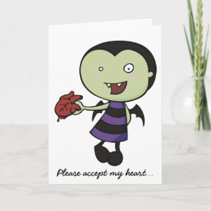 Little Vampire Heart Holiday Card