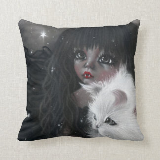 Little Vampiress with Kitty Magic Pillow