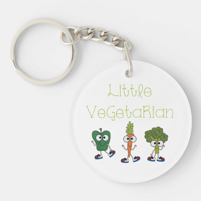 Little Vegetarian Keychain (Front)