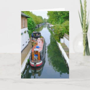 Little Venice London Barge Greeting Card