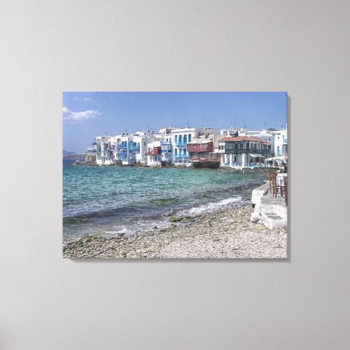 Little Venice Mykonos Canvas Print