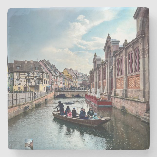 Little Venice River Boat             Stone Coaster (Front)