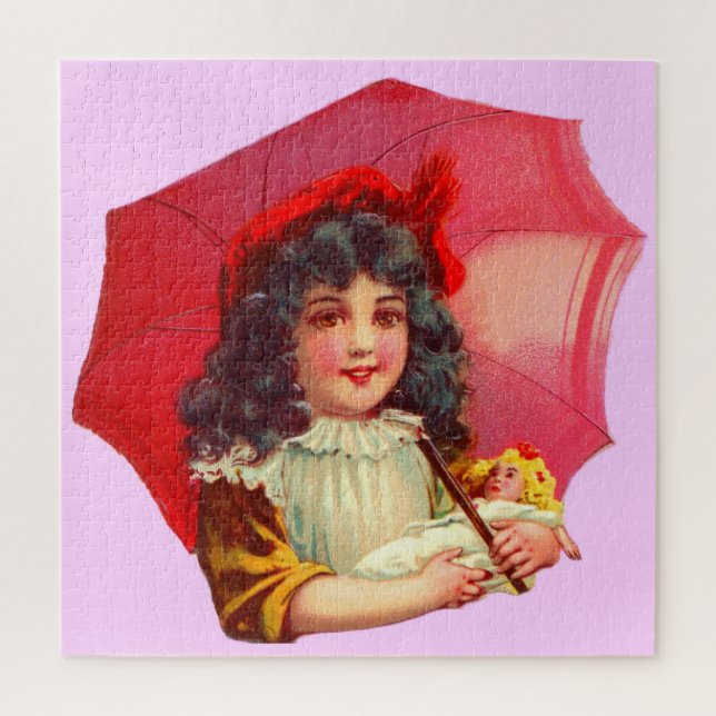 little Victorian girl and her doll Jigsaw Puzzle (Vertical)