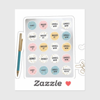 Little Victories" Stickers: Celebrate Your Daily W Sticker