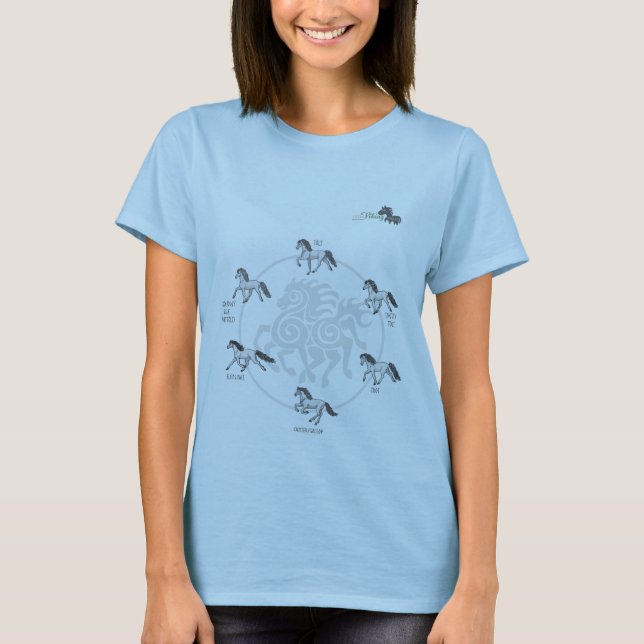 Little Viking Horse's Gait Map on front T-Shirt (Front)