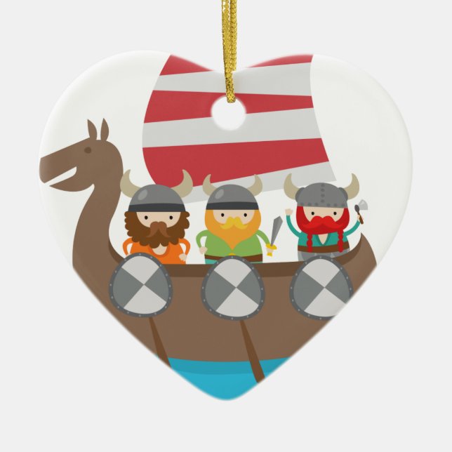 Little Vikings Ceramic Ornament (Front)