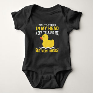 Little Voices in my Head Rubber Duck Lover Farmer Baby Bodysuit