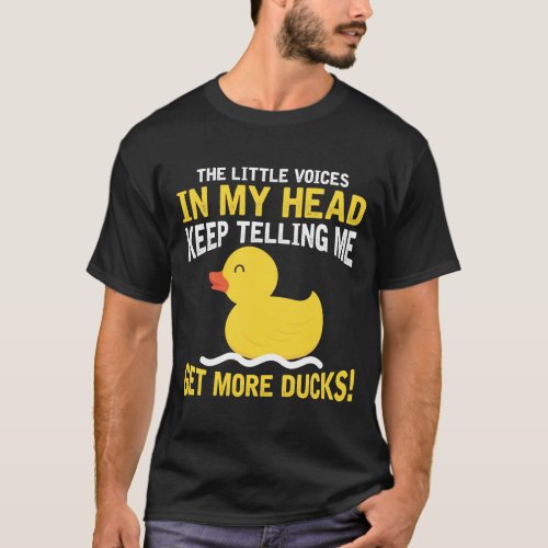 Little Voices in my Head Rubber Duck Lover Farmer T_Shirt