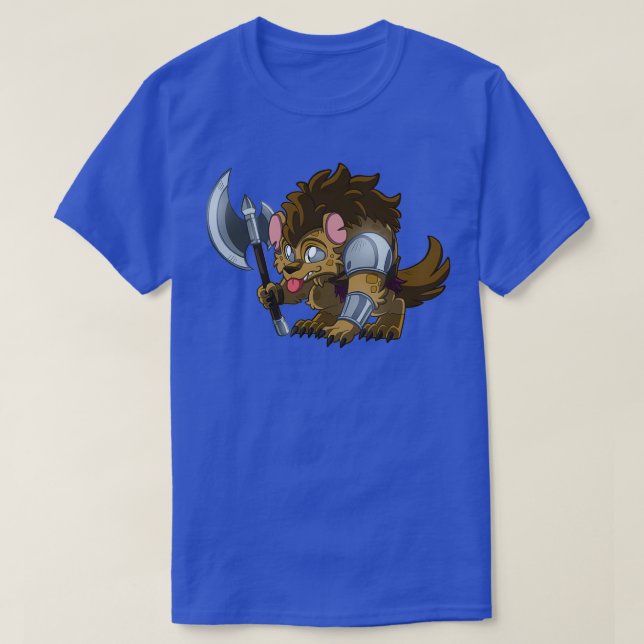 Little Warrior Gnoll Cute DampD Adventures T-Shirt (Design Front)