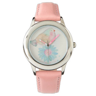 Little watercolor bird in a watch! watch