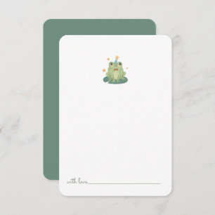 Little Watercolor Frog Birthday Time Capsule Tha Thank You Card