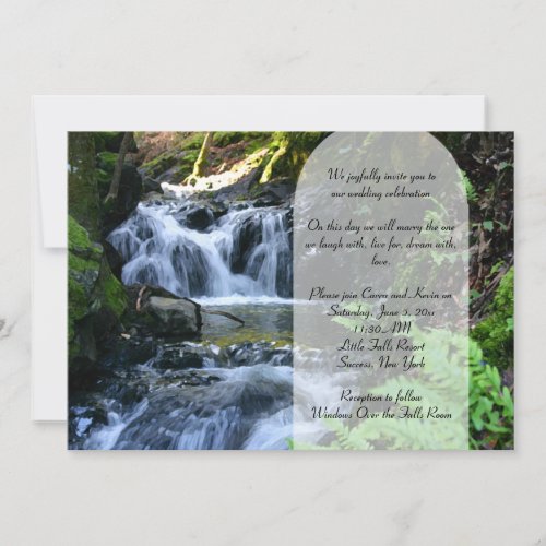 Little Waterfall Wedding Custom Invitation