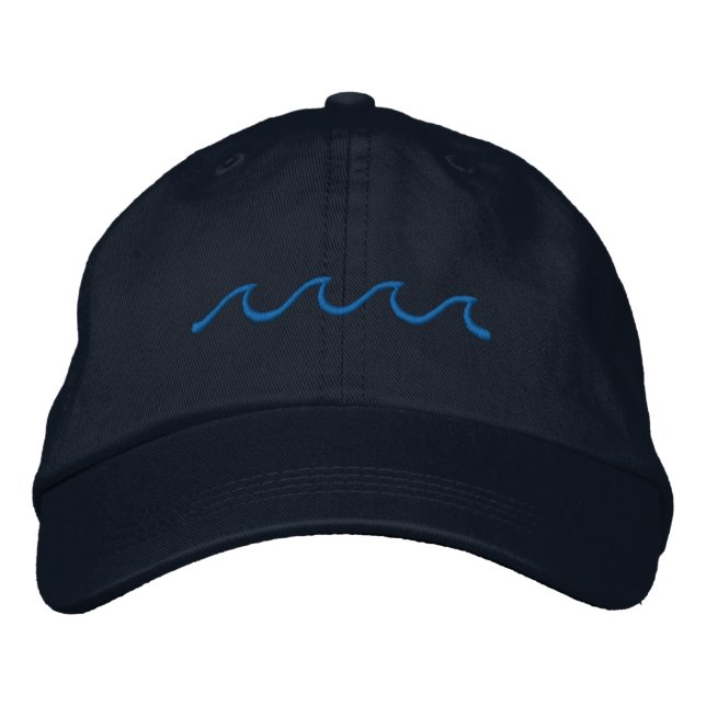 Little Waves Embroidered Baseball Cap (Front)