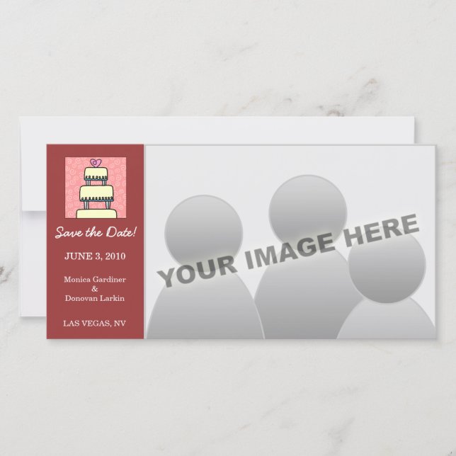 Little Wedding Cake Save the Date (Front)