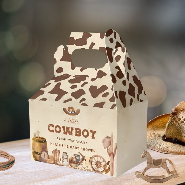Little Western Cowboy Baby Shower Favor Boxes (Creator Uploaded)
