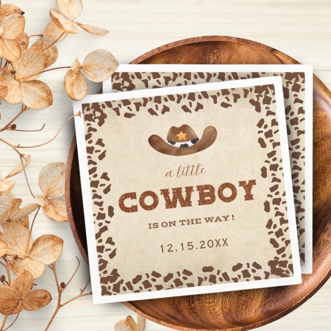 Little Western Cowboy Baby Shower Napkins (Creator Uploaded)