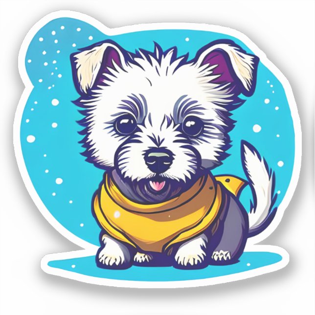 Little westie sticker (Front)