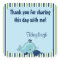 Little Whale Baby Mommy Kiss square sticker