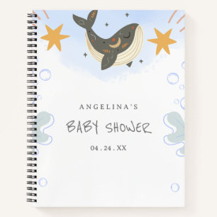 Little Whale Baby Shower Gift List Notebook