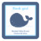 Little Whale Custom Favor Stickers Navy