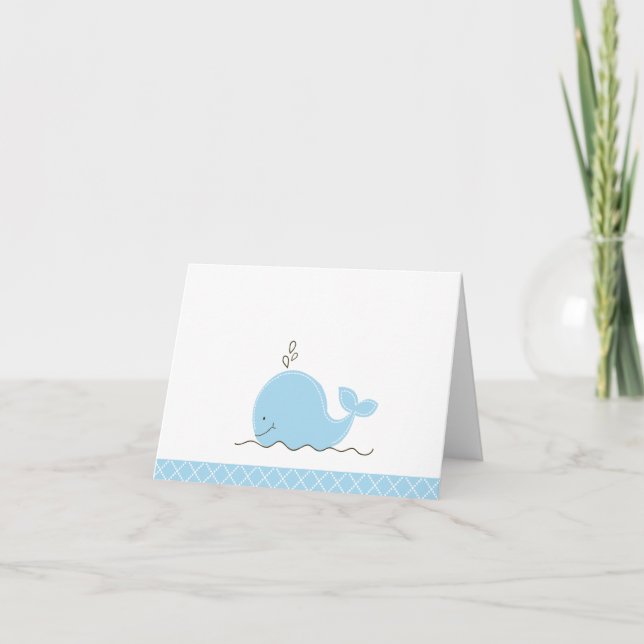 Little Whale Customized Note Card (Front)