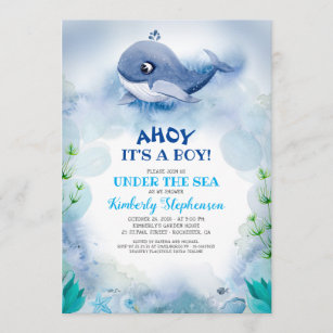 Under The Sea Baby Shower Invitations Zazzle