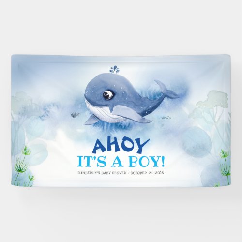 Little Whale Under the Sea Baby Shower Banner
