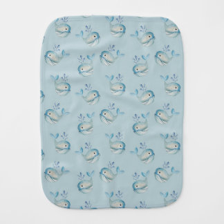 Little Whale Wonder Baby Burp Cloth