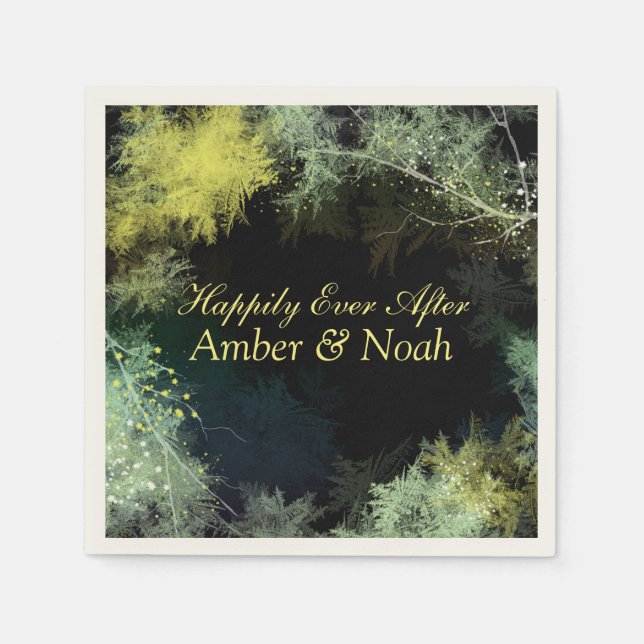 Little Whimsical Forest Wedding Napkins (Front)