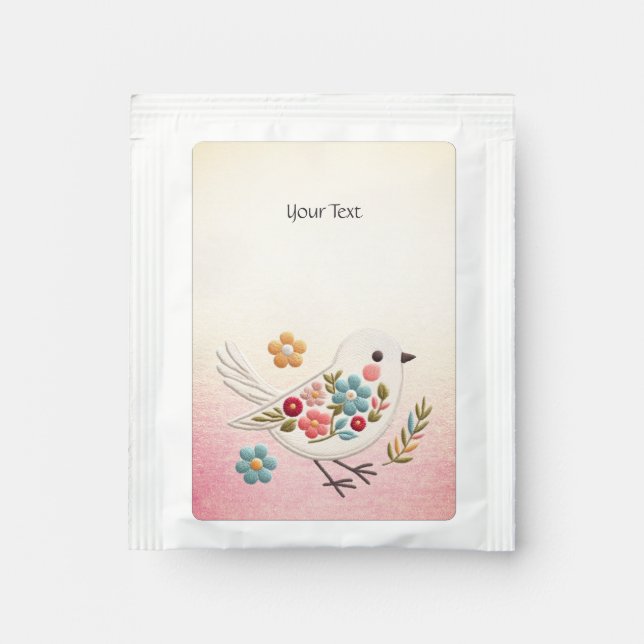 Little White Bird Floral Tea Bag Drink Mix (Front)