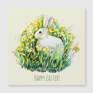 Little white bunny and flowers