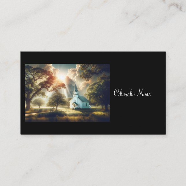 Little White Church in the Country Business Card (Front)