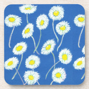 Little White Daisies Set of Cork-backed Table Mats Beverage Coaster