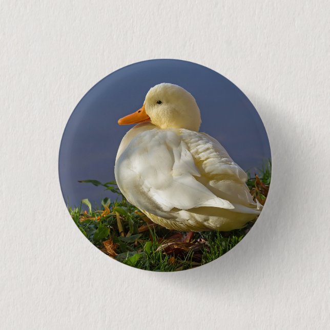 Little White Duck Button (Front)