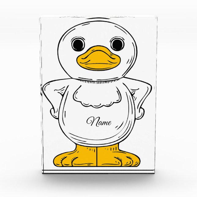 Little White Duck Standing Thunder_Cove Acrylic Award (Front)