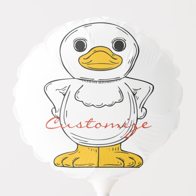 Little White Duck Standing Thunder_Cove Balloon (Front)