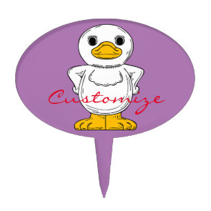 Little White Duck Standing Thunder_Cove Cake Topper