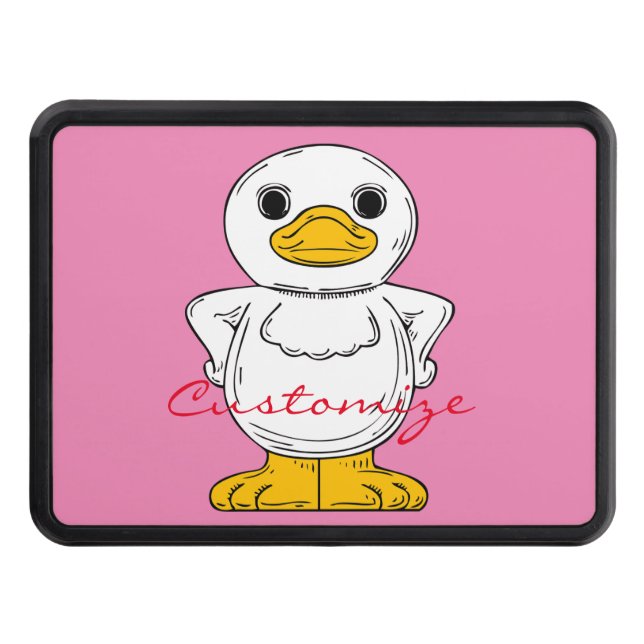 Little White Duck Standing Thunder_Cove Hitch Cover (Front)