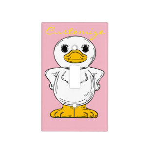Little White Duck Standing Thunder_Cove Light Switch Cover