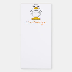 Little White Duck Standing Thunder_Cove Magnetic Notepad