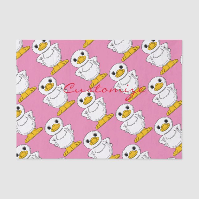 Little White Duck Standing Thunder_Cove Tissue Paper (Front)