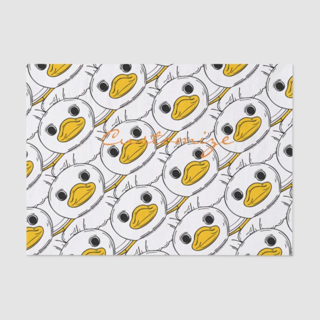Little White Duck Standing Thunder_Cove Tissue Paper (Front)