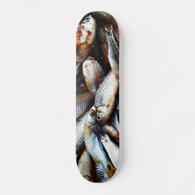 Little White Fish Skateboard Deck (Front)