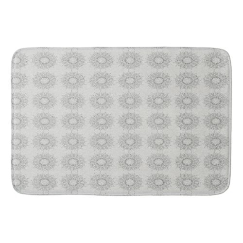 Little white floral fallen to the rural pattern bath mat