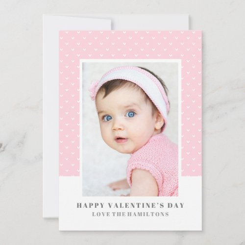Little white hearts Photo Valentines Day Card
