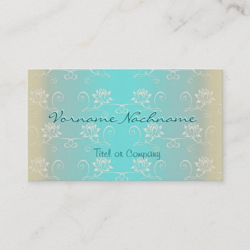 Customizable Little white Lotus Business Card Template
