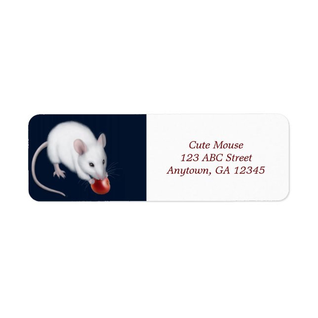 Little White Mouse Label (Front)