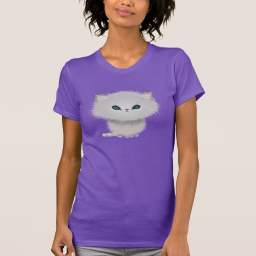 Little White Persian Tabby Cat Kitten T_Shirt